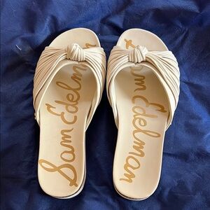 Sam Edelman Knotted Cream Sandals